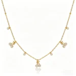 18K Gold Cherry Pendant Necklace for Women — Summer Seaside Style Casual Jewelry (Size: 40cm + 5cm Extension Chain)