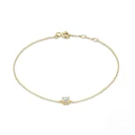 S925 Sterling Silver Four-Prong Square Cubic Zirconia Bracelet — Women's Fashion Jewelry, Anniversary Gift for a Loved One | Includes Exquisite Packaging
