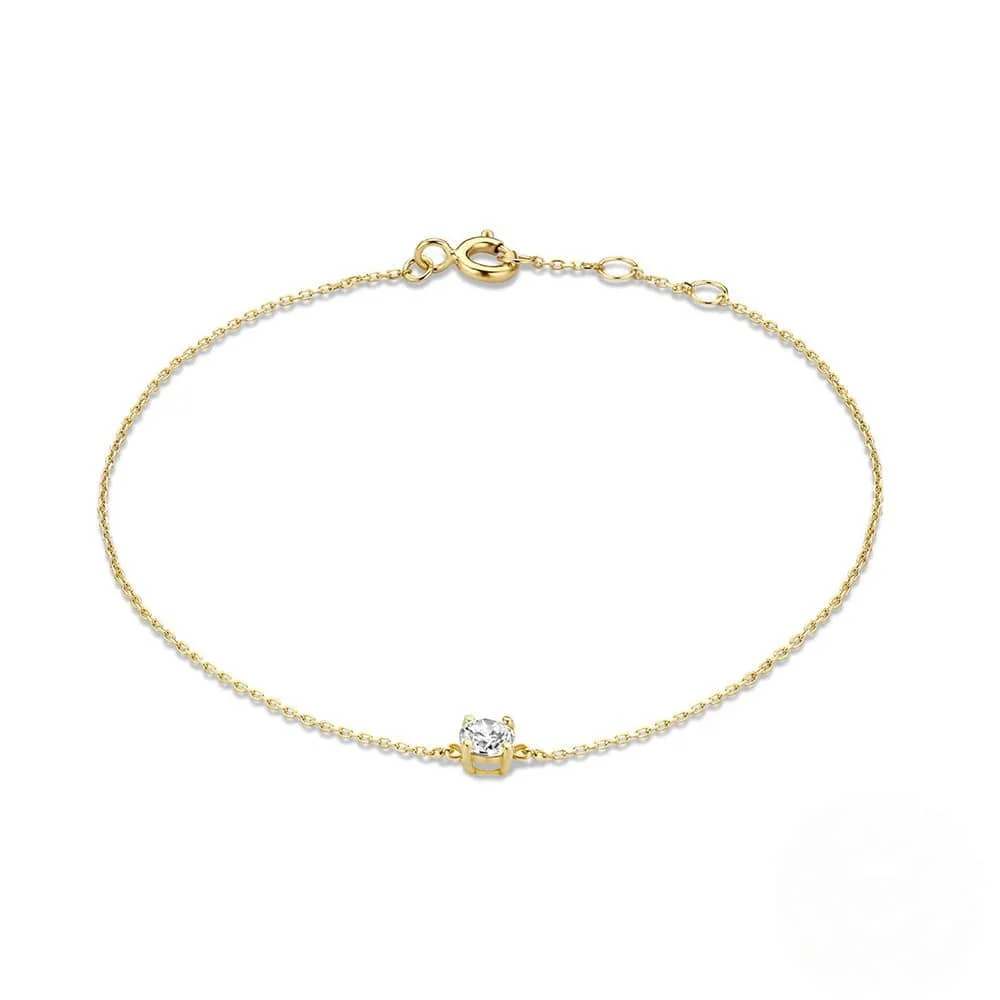 图片1-tuya S925 Sterling Silver Four-Prong Square Cubic Zirconia Bracelet — Women's Fashion Jewelry, Anniversary Gift for a Loved One | Includes Exquisite Packaging - Image 1