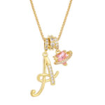 A-Z Letter Heart Pendant Necklace for Women | Everyday Elegance & Personalized Name Collarbone Chain | A Gift for Someone Important
