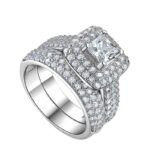 Women's Cubic Zirconia Ring Set | Elegant and Stylish Jewelry | Perfect for Engagement/Anniversary | A Romantic Gift for Your Partner