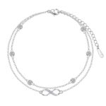 Infinity Symbol Cubic Zirconia Women's Anklet | Fresh and Versatile Accessory | Romantic Summer Outing Gift
