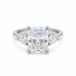 14K Gold-Plated Square Women's Engagement Ring | Stylish Jewelry for Weddings and Parties