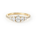 14K Gold-Plated Cubic Zirconia Women's Engagement Ring | The Perfect Engagement Choice / A Romantic Gift for Your Loved One