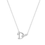 Women's Letter Collarbone Necklace | Creative Stone-Set Pendant Design | Personalized Initial Gift Choice