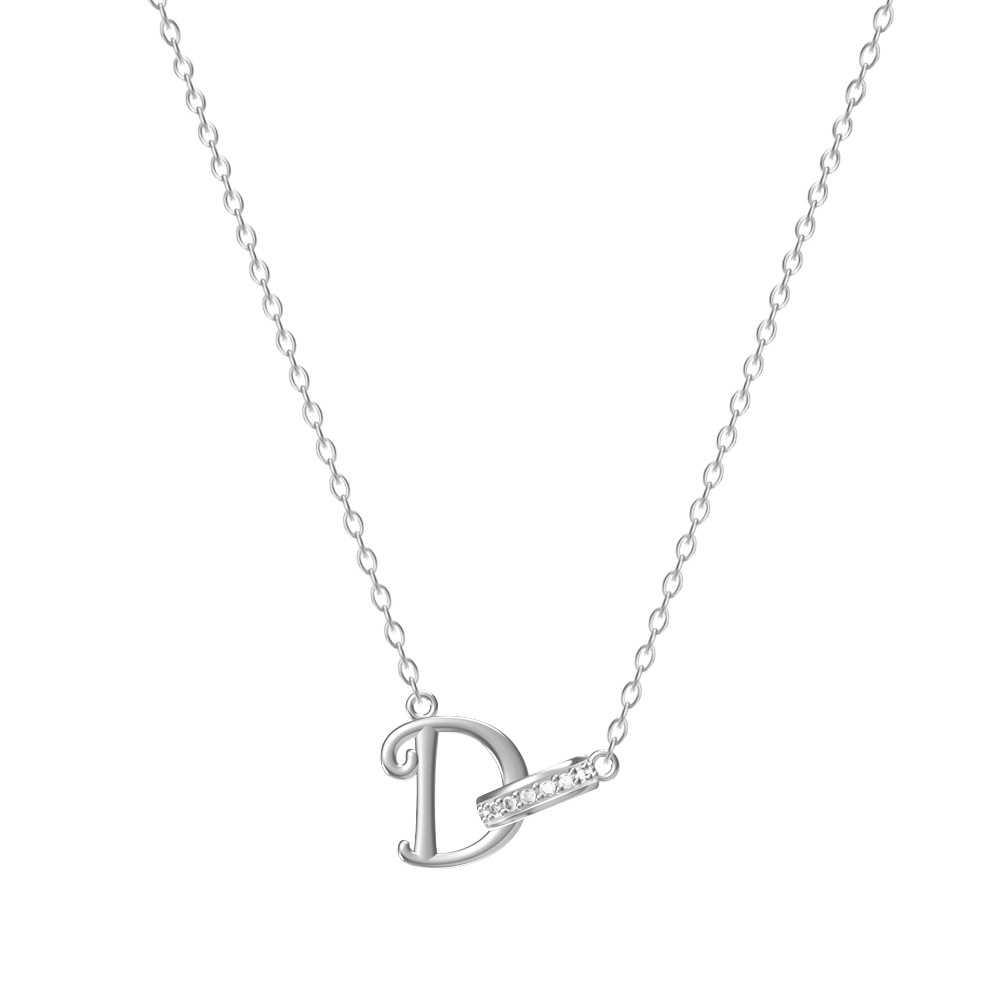 O1CN01XGHHJH1UvEUGq1rbQ_!!2213987882579-0-cib (1) Women's Letter Collarbone Necklace | Creative Stone-Set Pendant Design | Personalized Initial Gift Choice - Image 1